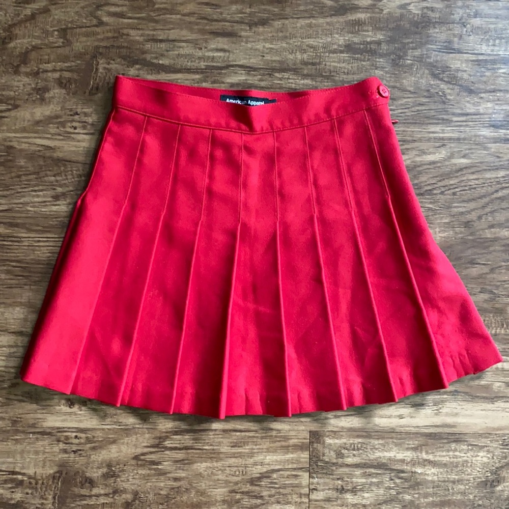 American Apparel Red Cheer Skirt